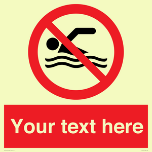 Custom prohibition no swimming